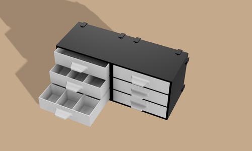 Modular Storage Box With Drewers