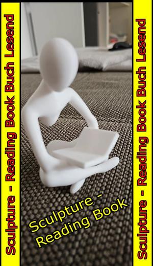 Sculpture - Reading Book Buch Lesend
