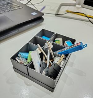 Multi compartment storage box
