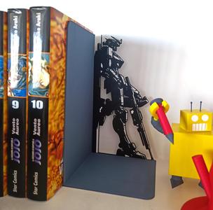 Mecha bookend - multicolor version