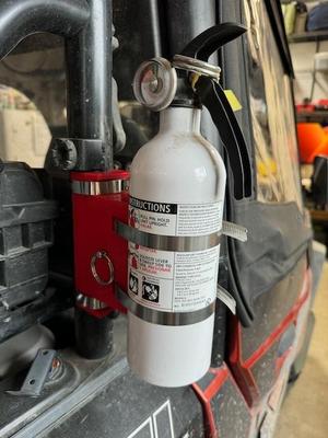 Fire extinguisher mount for atv/utv
