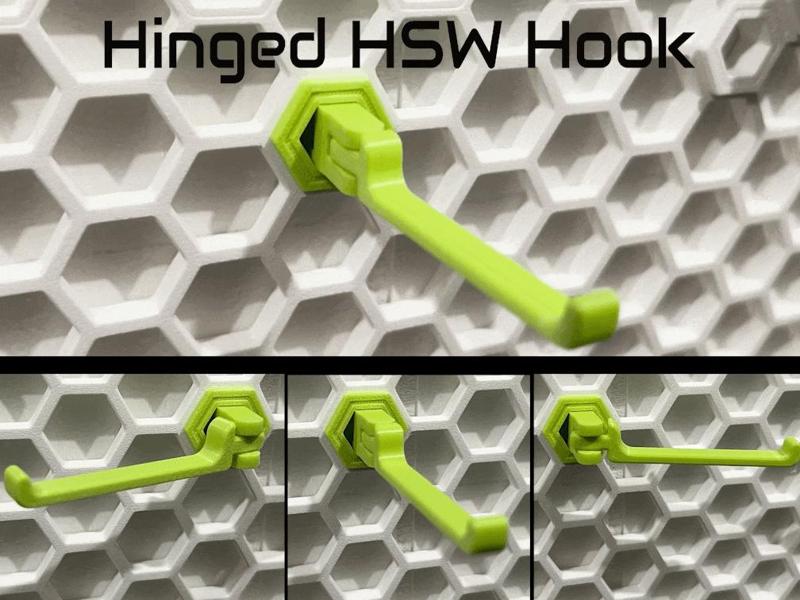 Hinged Hooks for HSW (honeycomb storage wall)