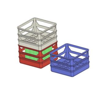Stackable 18650 battery storage crate.stl