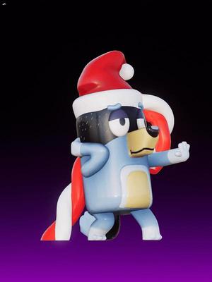 Festive Fun with Bluey: Holiday 3D Models Collection "Bandit"