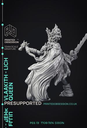 Vlaakith - Lich Queen - Gyth - PRE SUPPORTED - D&D 32mm 