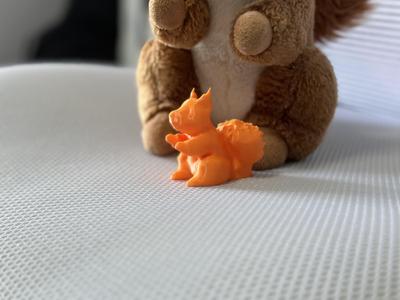 Stuffed plush red squirrel toy