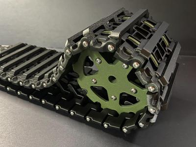 Tank track link and drive sprocket