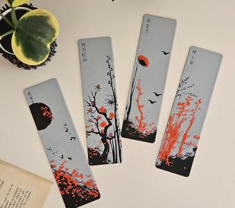 "Red Blossom" - Bookmarks Set