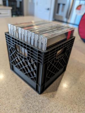 Mini Milk Crate for CD Storage