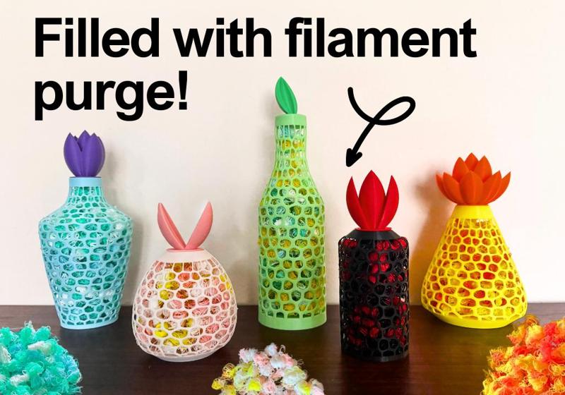 Filament Purge / Poop Decorative Flower Vase Set