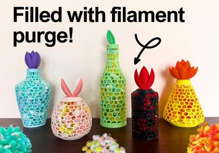 Filament Purge / Poop Decorative Flower Vase Set