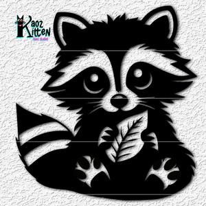 cute raccoon wall art baby wildlife decor