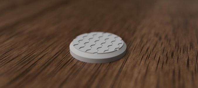 32mm Tabletop War game Base - Crosshatch