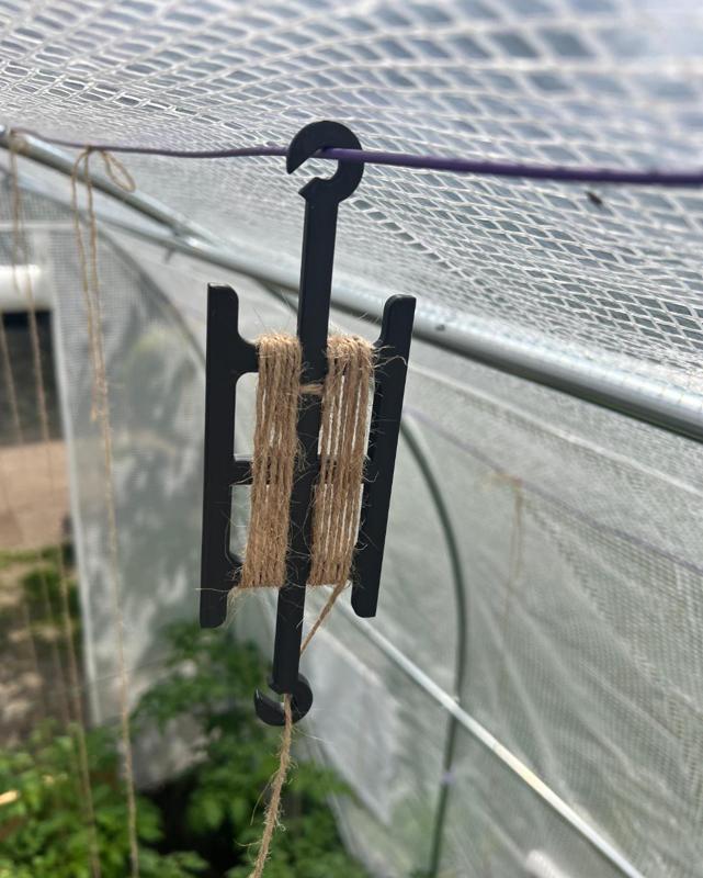 Tomato / vegetable hook for greenhouse