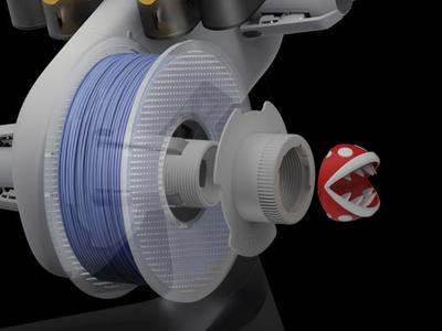 A1 AMS Lite Range Spool Adapter fixator Mario Them