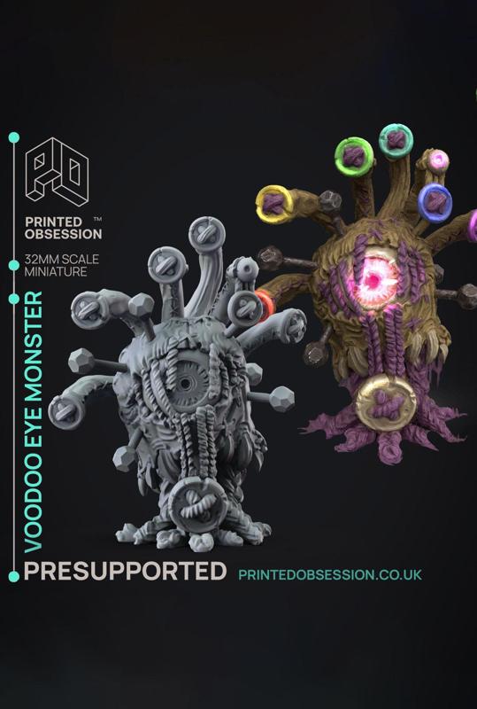 Ocular Abomination - Puppet masters apprentice - PRESUPPORTED - Illustrated and Stats - 32mm scale		
