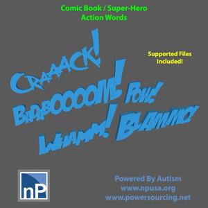 Comic Book and Super Hero Action Words, pack 1