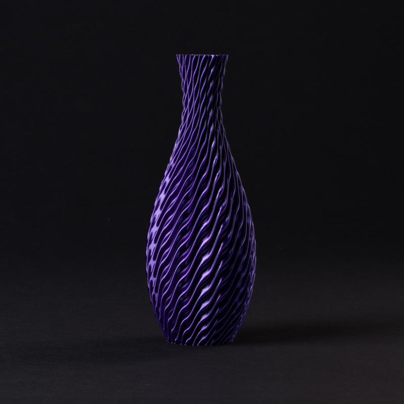 Stylish Spiral Vase with Wavy Texture