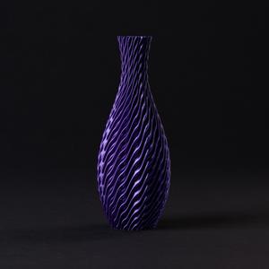 Stylish Spiral Vase with Wavy Texture