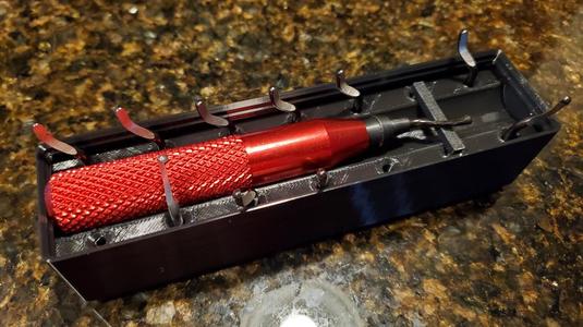 Gridfinity 1x4 deburr tool horizatonal