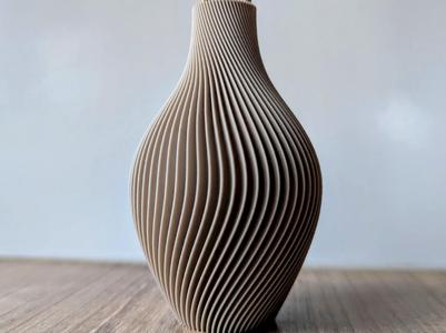 Decorative Flower Vase - Spiral Olive