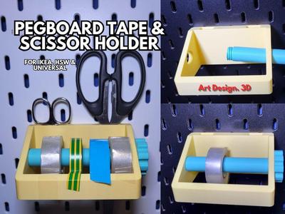 Pegboard Tape and Scissor Holder