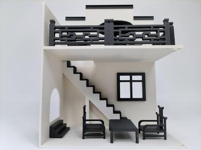 Hui-style Miniature Building Room