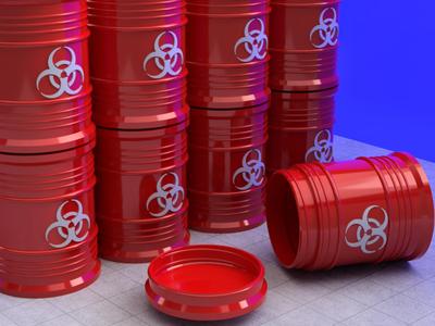 Biohazard Waste Barrel Screw Top Container