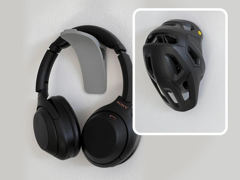 Headphones / Helmet Wall Mount Holder