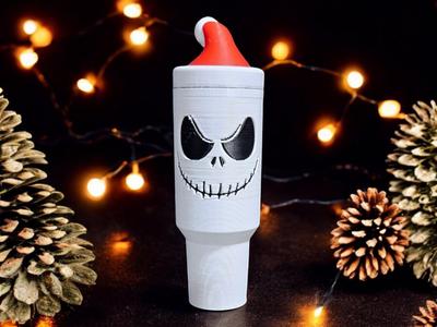 skellington tumbler chapstick tube holder keychain