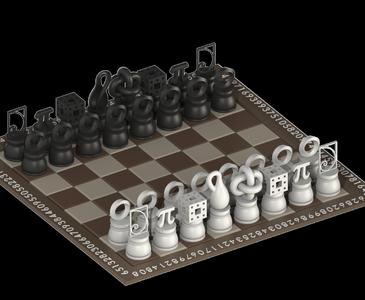 Math inspired chess set