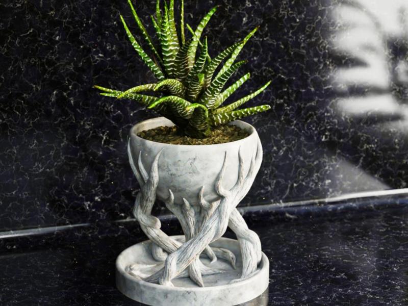 Spiral tree pot