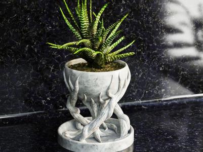 Spiral tree pot