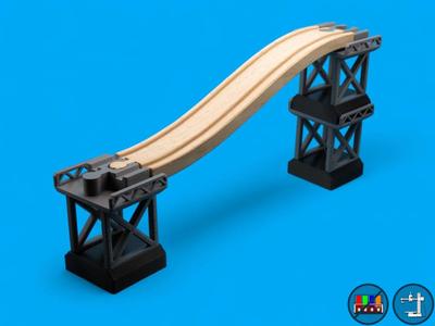 Brio compatible stackable supports for bridges