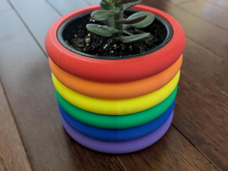 Pride Planters with Hidden Drainage Saucer