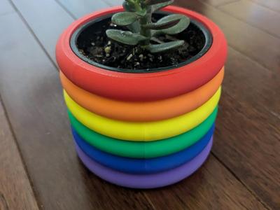 Pride Planters with Hidden Drainage Saucer