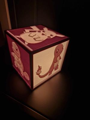 Pokemon lithophane light box - Original starters