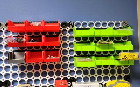 Small Bin Multiboard Snap Hanger Rails