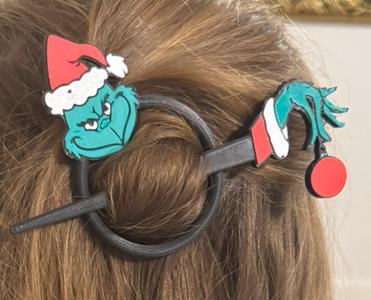 Grinch Hair Pin