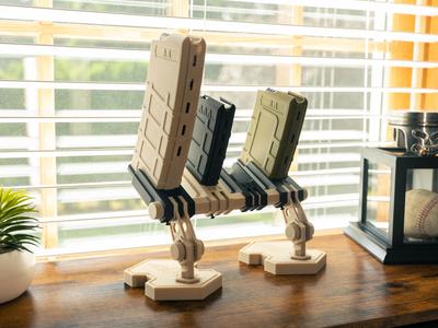 AA & AAA Battery Magazine Desktop Holder
