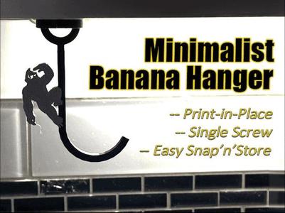 Banana Hanger Mount Print In Place Single Screw