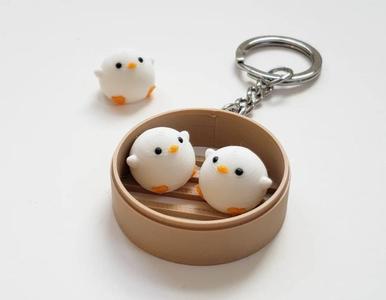 Ducky Bun Fidget Keychain (Dim Sum)