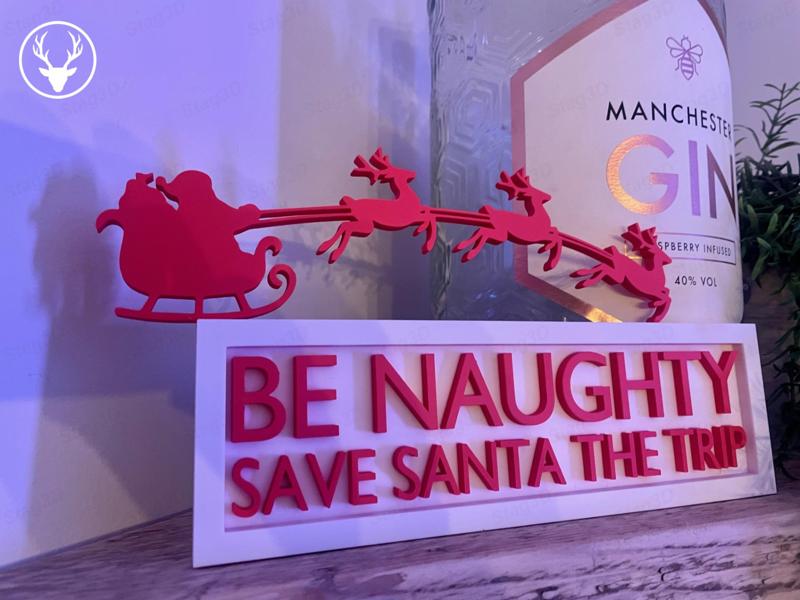 Santa Sign Christmas Decoration