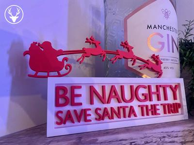 Santa Sign Christmas Decoration