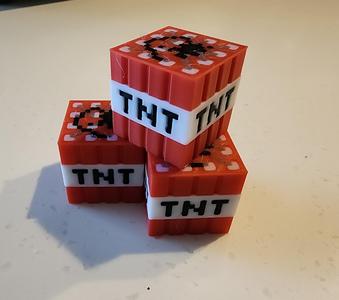 Minecraft TNT Fridge Magnet Block