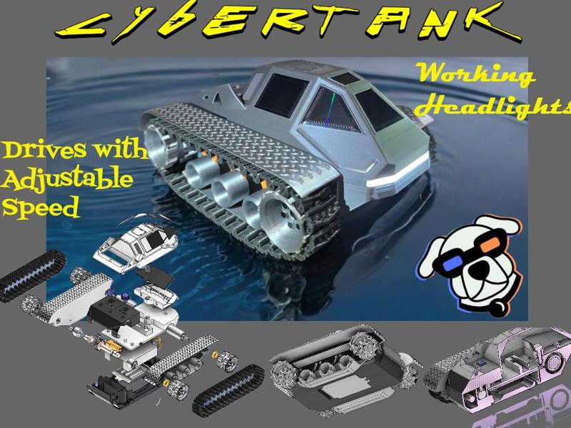 Cyber Tank - Working Tracks and Lights