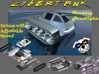 Cyber Tank - Working Tracks and Lights