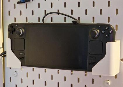 SteamDeck with dock station IKEA Skadis holder