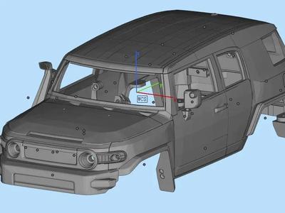 FJ Cruiser 10 Scale RC Printed Body Shell