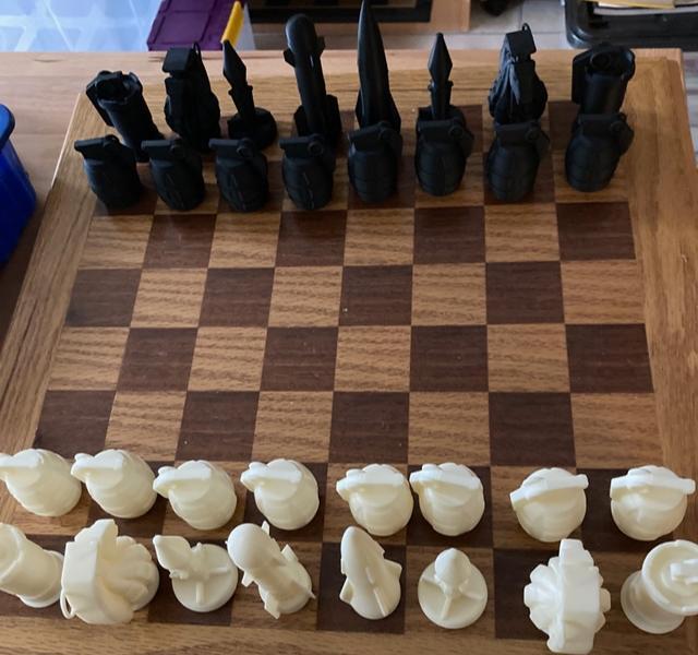 Munitions  Chess Set - Chess is War